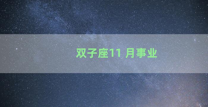 双子座11 月事业